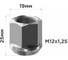 Гайка конус M12x1.25 открытая 25 мм, ключ 19 мм, цинк 015, 20 шт SKYWAY S10602015 3