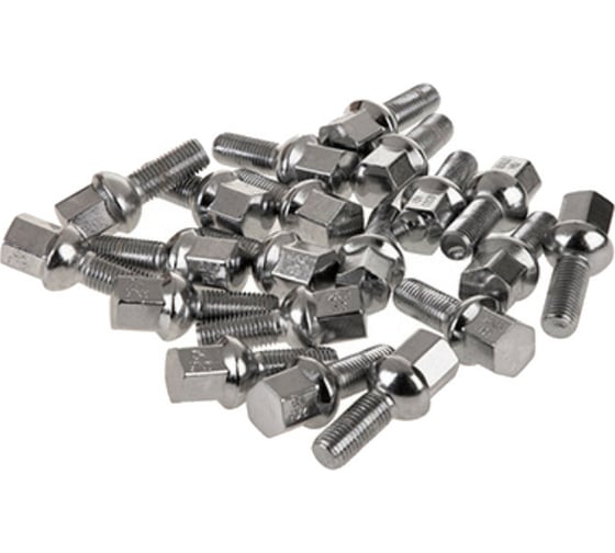 Болт колесный (20 шт; M12x1.50x27; сфера ключ 17 мм; хром; L=54 мм) SKYWAY S10601005