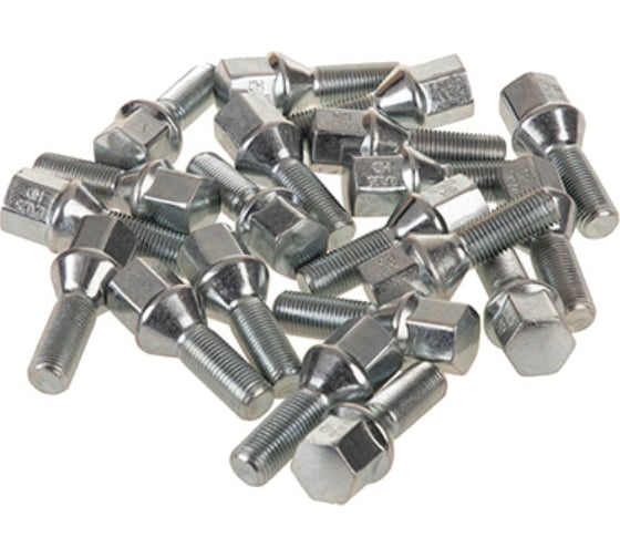 Болт колесный (20 шт; ключ 17 мм; M12x1.25x28; конус; цинк) SKYWAY S10601003 1