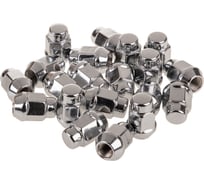 Гайка конус M12x1.25 мм, закрытая, 35 мм, ключ 13/16"(21 мм), хром 007, 20 шт SKYWAY S10602007 21037486