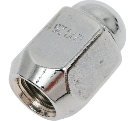 Гайка конус M12x1.25 мм, закрытая, 32 мм, ключ 21 мм, хром 004, 20 шт SKYWAY S10602004