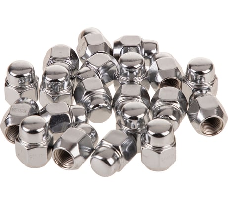 Гайка конус M12x1.25 мм, закрытая, 27 мм, ключ 19 мм, хром 001, 20 шт SKYWAY S10602001