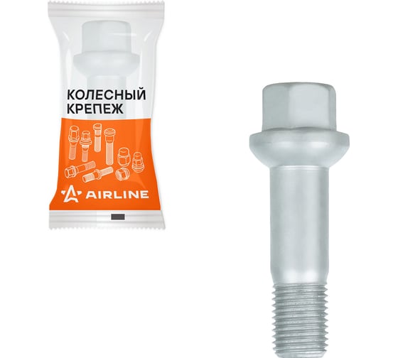 Болт колесный Airline M14x1,5x19,5x66, сфера R14, ключ 17, дакромет, 1 шт для Mercedes ABLT205