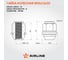 Гайка колесная Airline M12x1,5x33, конус с пластик шайбой, ключ 21, закрытая, хром, 1 шт для KIA ASCR224 2