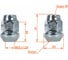 Гайка колесная AIRLINE M12x1.25x31, конус, ключ 19, закрытая, хром, 1 шт для Suzuki ASCR230 3