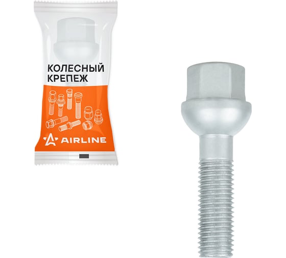 Болт колесный AIRLINE M12x1.5x32x62.5, сфера R12, ключ 17, дакромет, 1 шт для Mercedes ABLT208