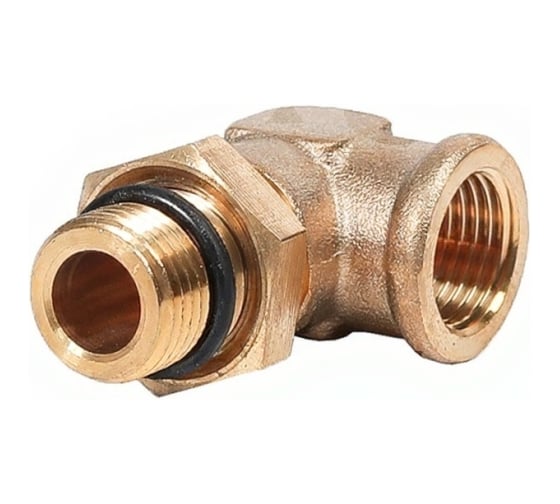Соединитель угловой Крал латунь D16x1.5 M12x1.5 90градус 8458