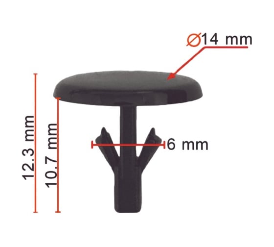 Клипса AVERS для Mazda UB3956741A 10 шт. UB3956741A-10