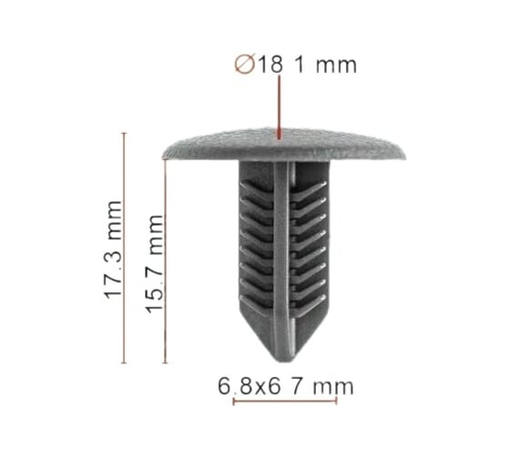 Клипса AVERS для Geely JQ691C66 10 шт. JQ691C66-10