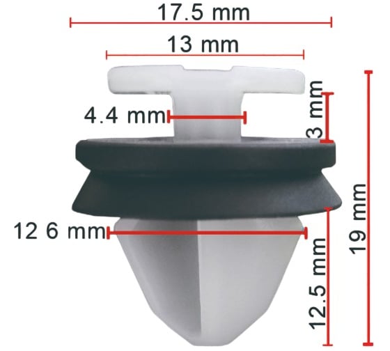 Клипса AVERS для Fiat / Alfa / Lancia 9654280780 10 шт. 9654280780-10