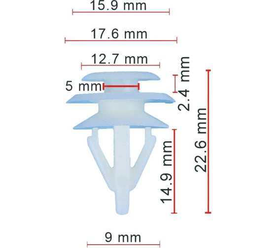 Клипса AVERS для Honda 91566SP0003 10 шт. 91566SP0003-10