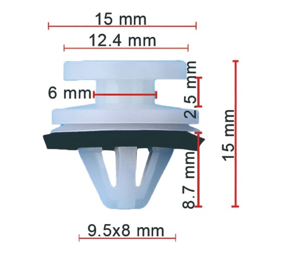Клипса AVERS для Land Rover DYC500040 10 шт. DYC500040-10