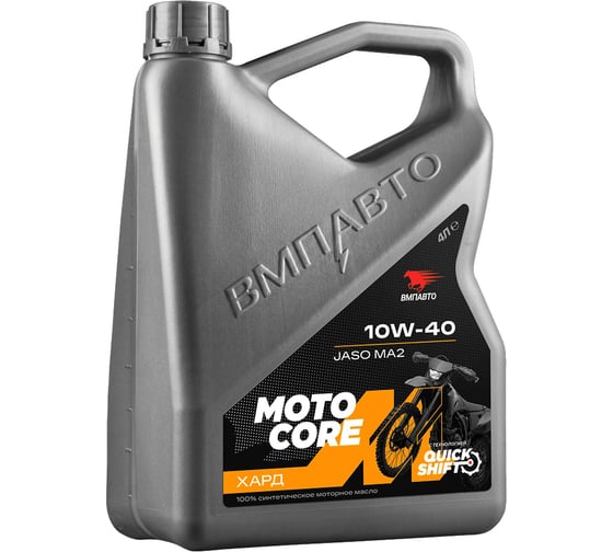 Моторное масло ВМПАВТО для мото Moto Core ХАРД 4Т 10w-40 SL МА2, канистра 4л 9355 1