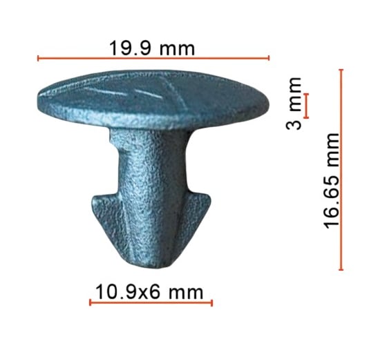 Крепеж AVERS для Honda 90674TY2A01 10 шт. 90674TY2A01-10 1