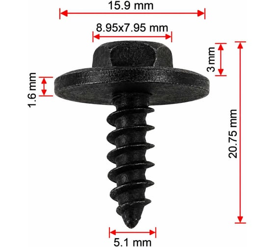 Крепеж AVERS для Toyota 9015950388 10 шт. 9015950388-10