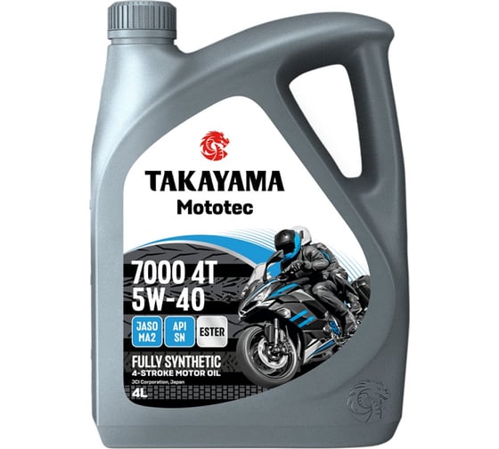 Масло Takayama Mototec 7000 4T 5W-40 SN MA2 4л 103394
