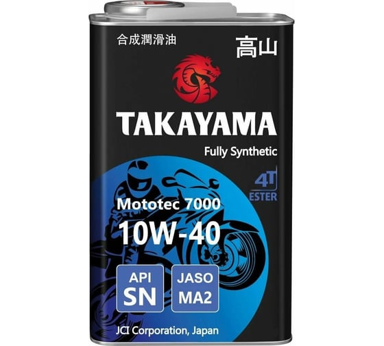 Масло Takayama Mototec 7000 4T 10W-50 SN MA2 4л (металл) 103515