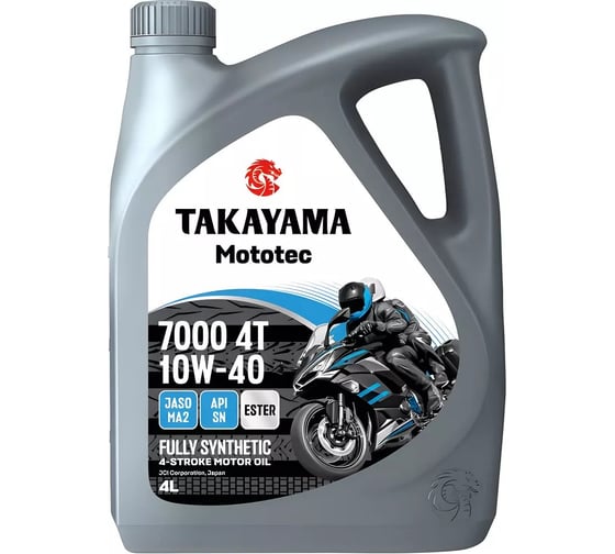 Масло Takayama Mototec 7000 4T 10W-40 SN MA2 4л 103801
