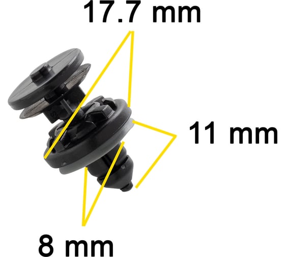 Автокрепеж для Ford 10 шт 1257374, W709004S300, 1257376 КрепАвто 1679