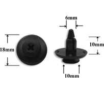 Автокрепеж для Lexus/Toyota 10 шт 9046706150, 9046706150C0 Крепавто 0278