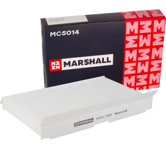 Фильтр салонный Citroen C3 I 01- / C4 I, II 04-, Peugeot 307 01- / 308 07- / 408- MARSHALL MC5014 1