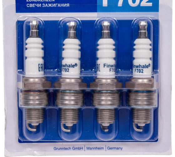 Свеча зажигания 4 шт ГАЗ /UAZ 3151 дв.402 Citroen/Peugeot/Honda/Suzuki/Renault FINWHALE F702