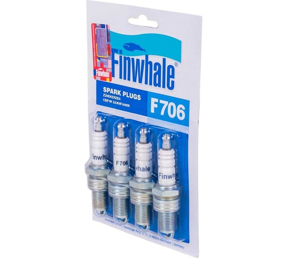 Свеча зажигания 4 шт ГАЗ дв.406 Renault/Honda/Mitsubishi/Nissan FINWHALE F706 1