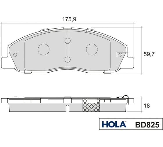Колодка тормозная передняя 4 шт. для ГАЗ A21R23 NEXT HOLA BD825