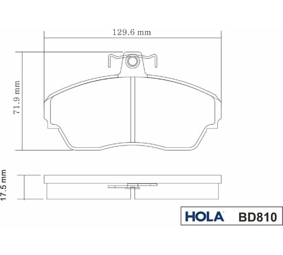 Колодка тормозная передняя 4 шт. для ГАЗ 3110, 3302 HOLA BD810