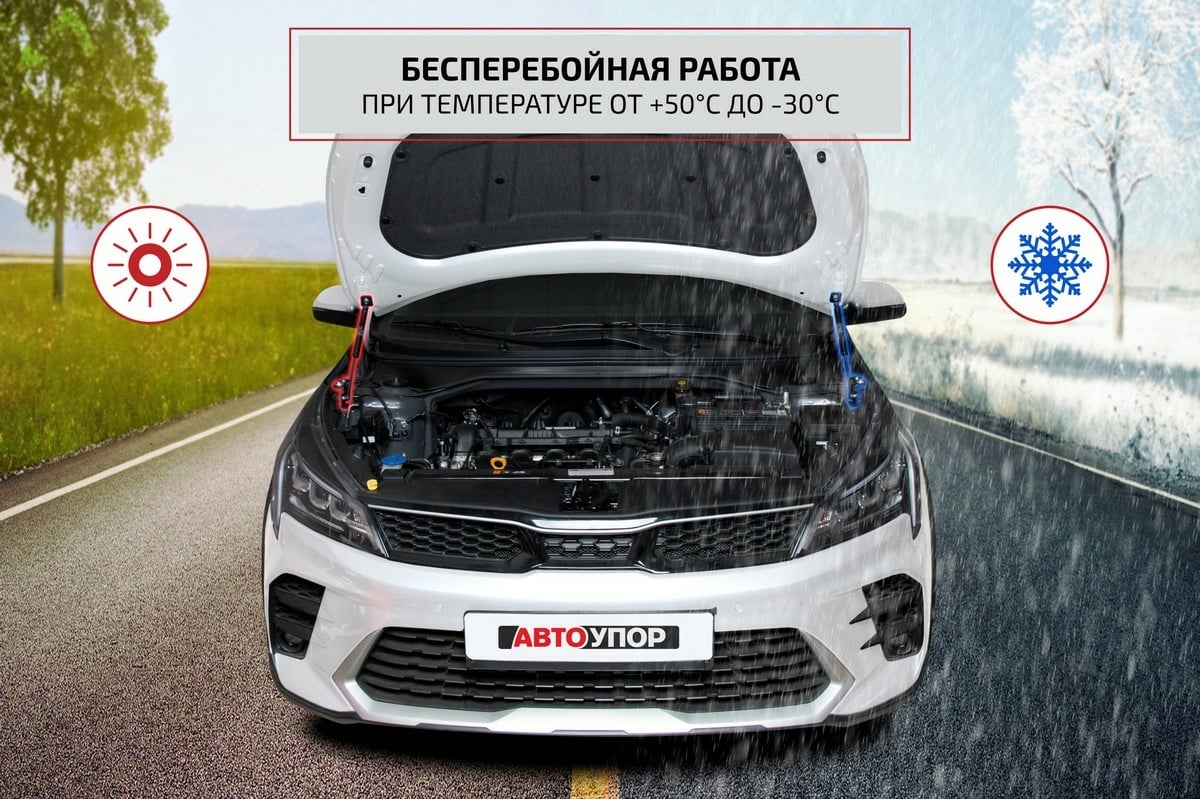 Амортизаторы капота KIA Carnival (2020-) 2 шт АвтоУпор UKICAR011 - выгодная  цена, отзывы, характеристики, 2 видео, фото - купить в Москве и РФ