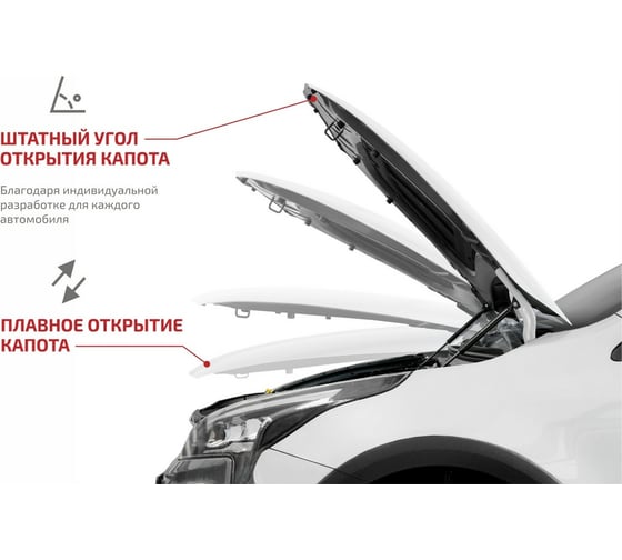 Амортизаторы капота KIA Carnival (2020-) 2 шт АвтоУпор UKICAR011