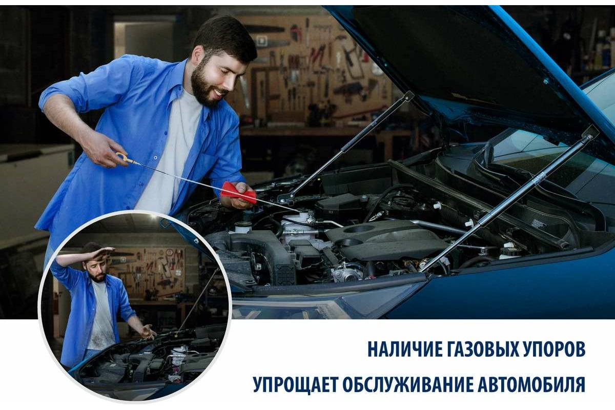 Упоры капота для Haval Jolion 2021-н.в., 2 шт Rival A.ST.9403.1 ...