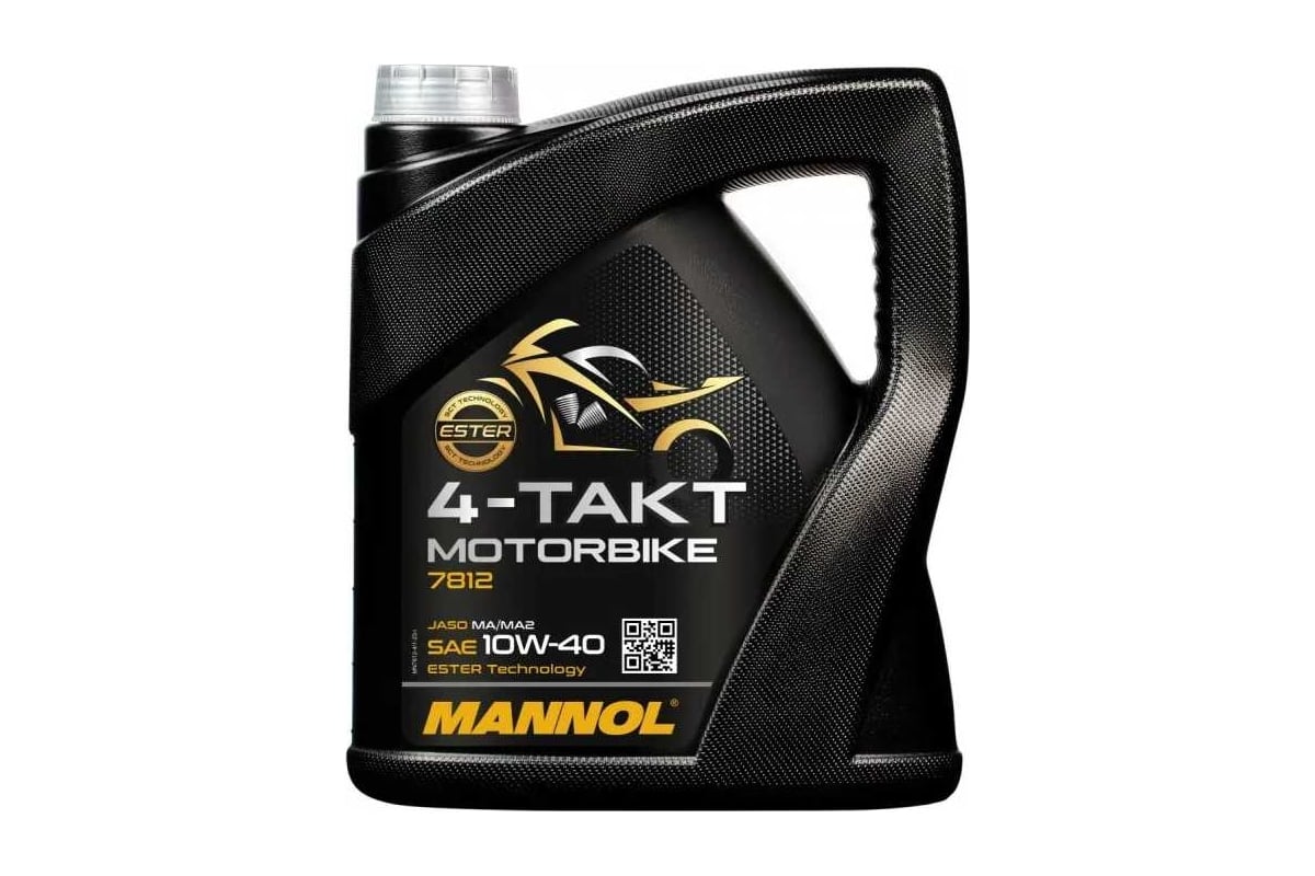 Масло синтетическое моторное 4-TAKT MOTORBIKE 10W-40 4 л для мотоциклов ...