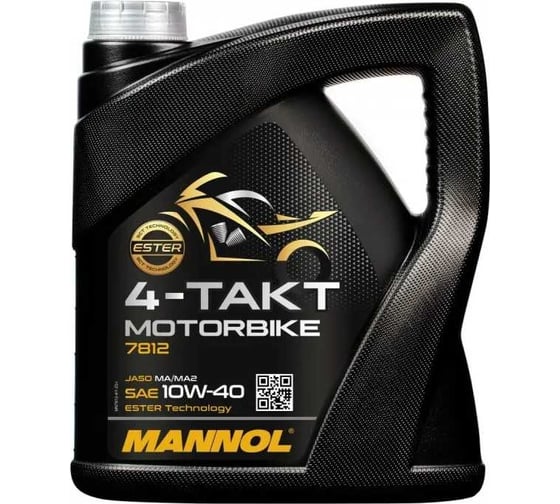 Масло синтетическое моторное 4-TAKT MOTORBIKE 10W-40 4 л для мотоциклов MANNOL 1963 1