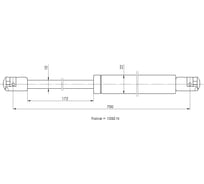 Амортизатор крышки багажника для автомобиля Citroen Jumpy TRIALLI GS 2011