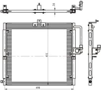 Радиатор кондиционера для автомобилей Mercedes-Benz G LUZAR LRAC 1550