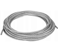 Трос стальной канат оцинкованный г/п 500 кг, 6,2 мм, 50 м для лебёдки OCALIFT tros6z50m