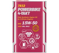 Масло синтетическое моторное 4-TAKT POWERBIKE 15W-50 1 л MANNOL 78321ME