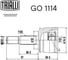 ШРУС наружный для автомобилей Mitsubishi Colt MT TRIALLI GO 1114 2