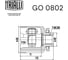 ШРУС внутренний правый для автомобилей Kia Sportage /Hyundai Tucson TRIALLI GO 0802 2