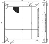 Радиатор охлаждения для автомобилей Howo с двигателем WD615 LUZAR LRc 3065