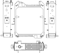 Радиатор охл. для экскаваторов-погрузчиков Terex TLB 840/890/990 с двигателем 1104D-44TA LUZAR LRc 3116