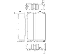 Радиатор охл. для экскаватора-погрузчика Komatsu WB93R/S-5E0; WB97S-5E0 с дв. S4D104E3 LUZAR LRc 3118