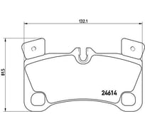 Колодки тормозные дисковые задние для автомобилей Audi Q7 / Porsche Cayenne 132x82 TRIALLI PF 4002
