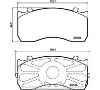 Колодки тормозные дисковые для автомобилей ГАЗ 33104, MAN, Mercedes с монтажным комплектом TRIALLI PFT 29115