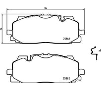 Колодки тормозные дисковые передние для автомобилей Audi A4 / A5 / A6 / A7 c тормозной системой Akebono TRIALLI PF 4473