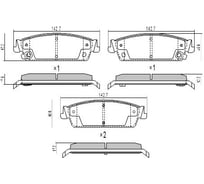 Колодки тормозные дисковые задние для автомобилей Chevrolet Tahoe / Cadillac Escalade TRIALLI PF 4397
