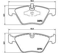Колодки тормозные дисковые передние для автомобилей BMW 1 / 3 155x64 TRIALLI PF 4043