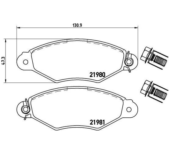 Колодки тормозные для автомобилей Peugeot 206 / 306 дисковые передние TRIALLI PF 4317