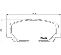 Колодки тормозные дисковые передние для автомобилей Lexus RX / Toyota Harrier TRIALLI PF 4346